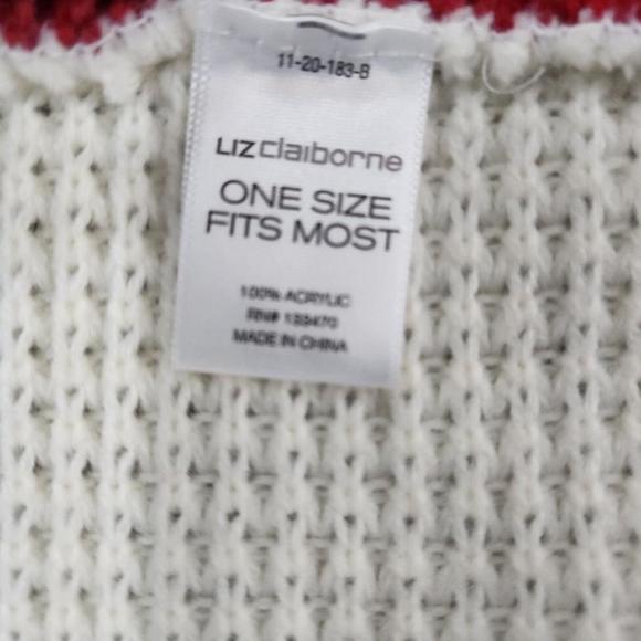 Liz Claiborne Infinity Scarf Womens Multicolor 100% Acrylic Logo - Picture 4 of 5